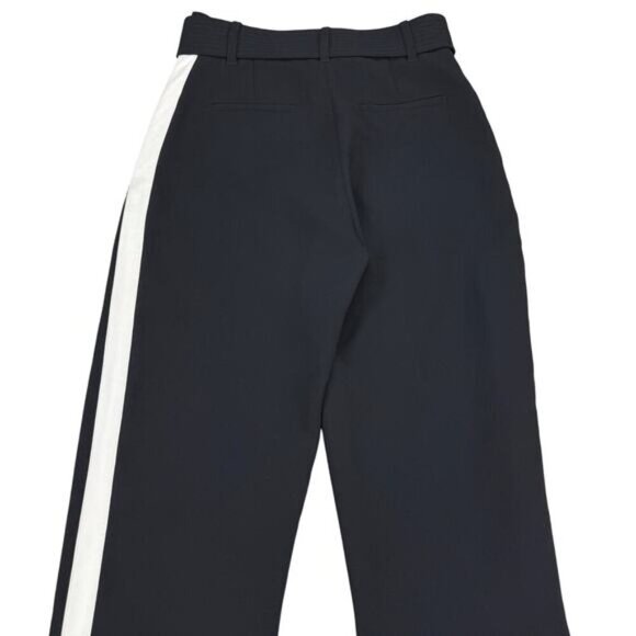 WILFRED Aritzia Jallade Pant Sz 2 Black White Side Stripes - Picture 6 of 6